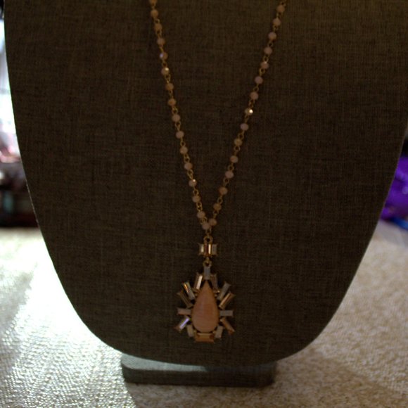Gold and Pink Gennaro Gemstone Necklace - Picture 2 of 3
